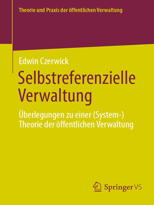 Title details for Selbstreferenzielle Verwaltung by Edwin Czerwick - Available